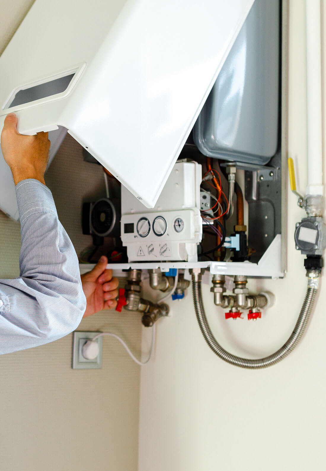 Plumber Attaches Trying To Fix The Problem With The Residential
